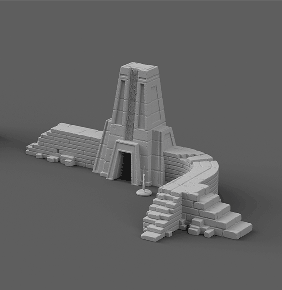 Templo con muros compatible con Star Wars Legión / Shatterpoint