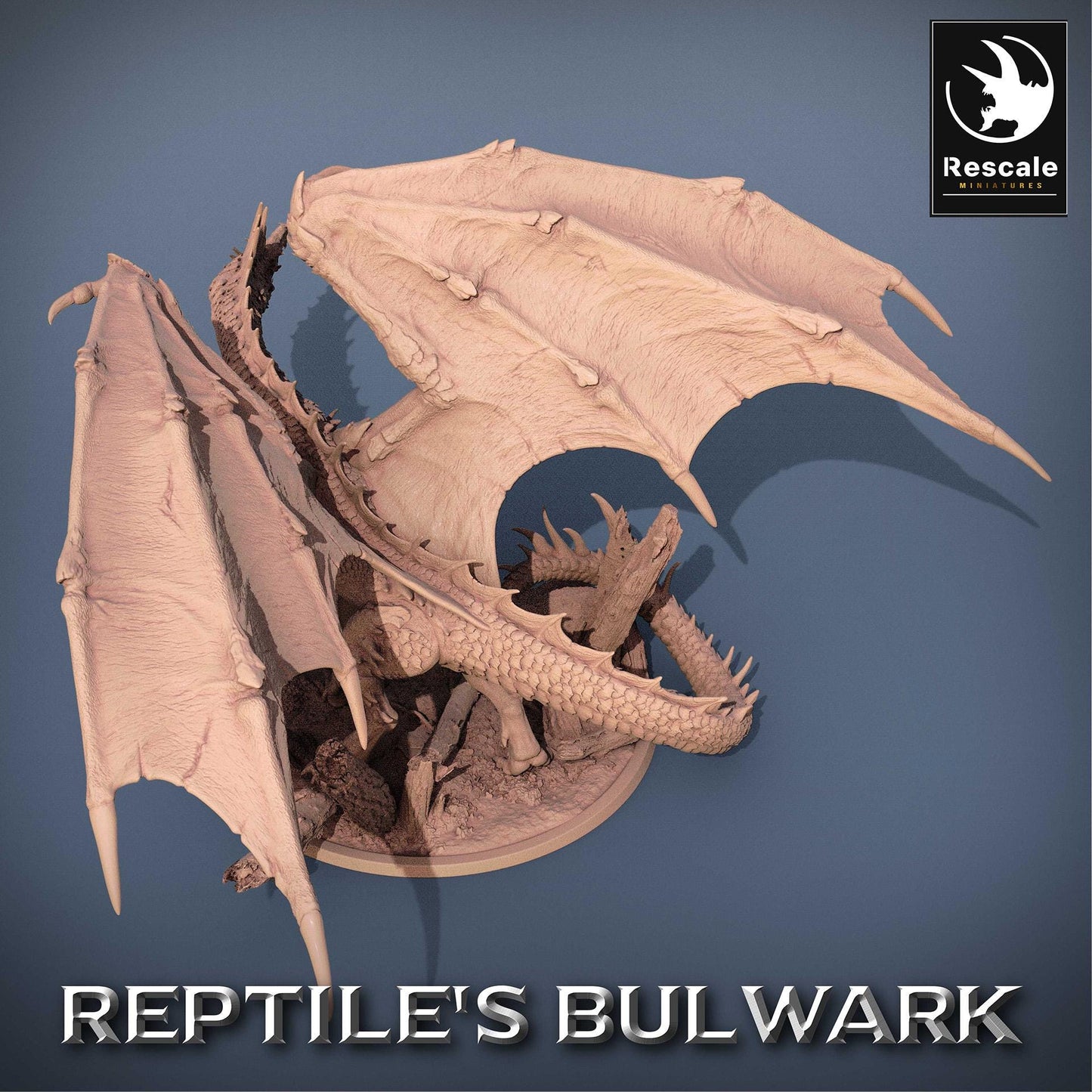 Dragón Verde Adulto - Impreso en 3D / Fantasía / Terreno / Paisaje / Ruinas / El Señor de los Anillos / Dragones y Mazmorras / Pathfinder