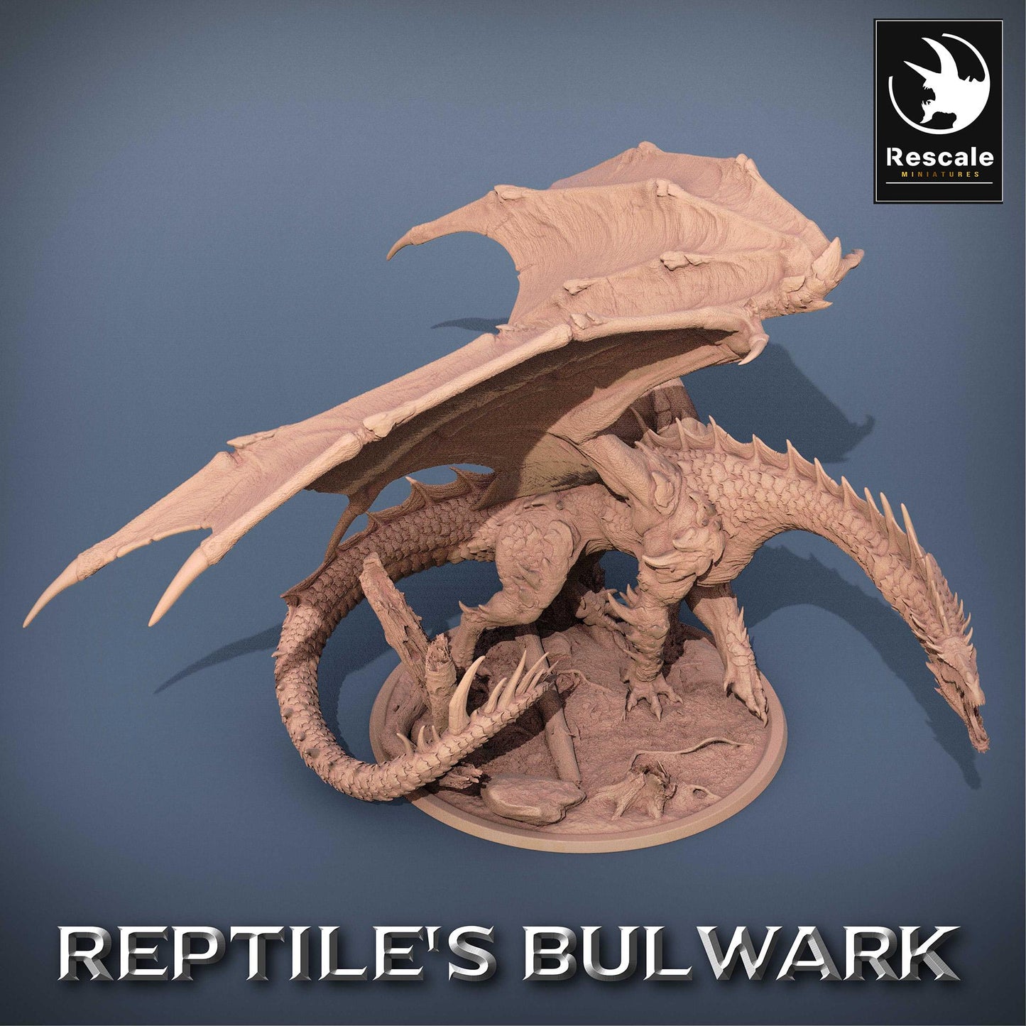 Dragón Verde Adulto - Impreso en 3D / Fantasía / Terreno / Paisaje / Ruinas / El Señor de los Anillos / Dragones y Mazmorras / Pathfinder