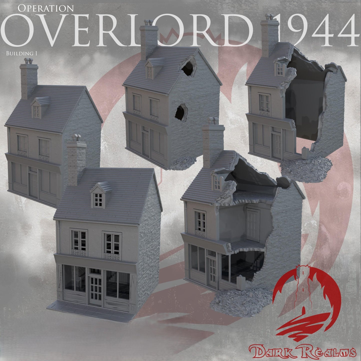 Casa Op. Overlord 1944 WWII - Compatible con el juego de mesa Bolt Action