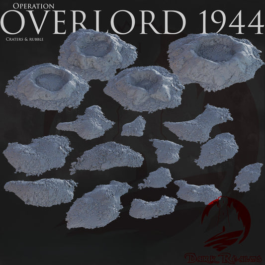 Crateres Op. Overlord 1944 WWII - Compatible con el juego de mesa Bolt Action