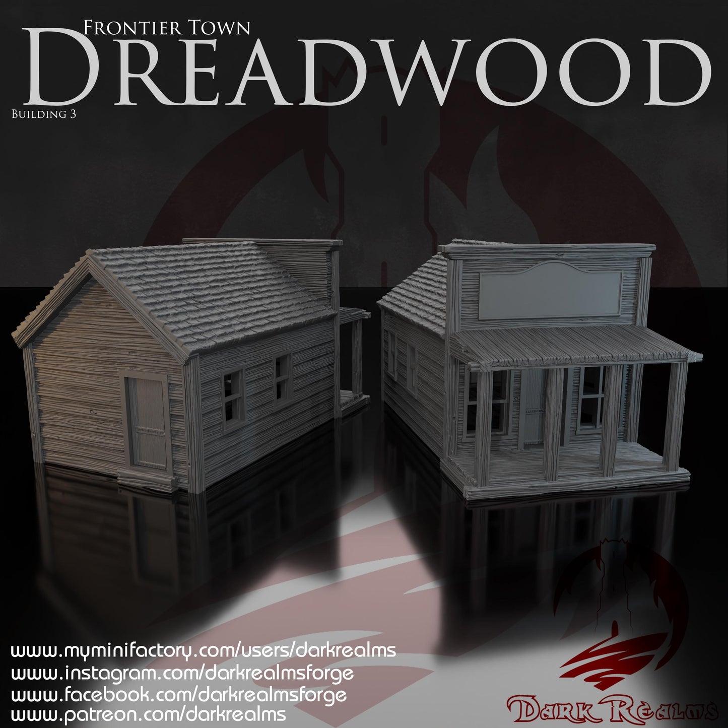 Casa Western (3)- Rol / Wargames / Western / Terreno / Diorama / El Señor de los Anillos / Dragones y Mazmorras / Pathfinder