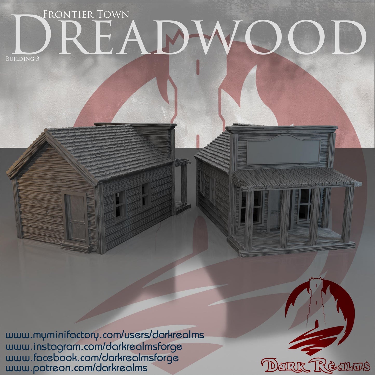 Casa Western (3)- Rol / Wargames / Western / Terreno / Diorama / El Señor de los Anillos / Dragones y Mazmorras / Pathfinder