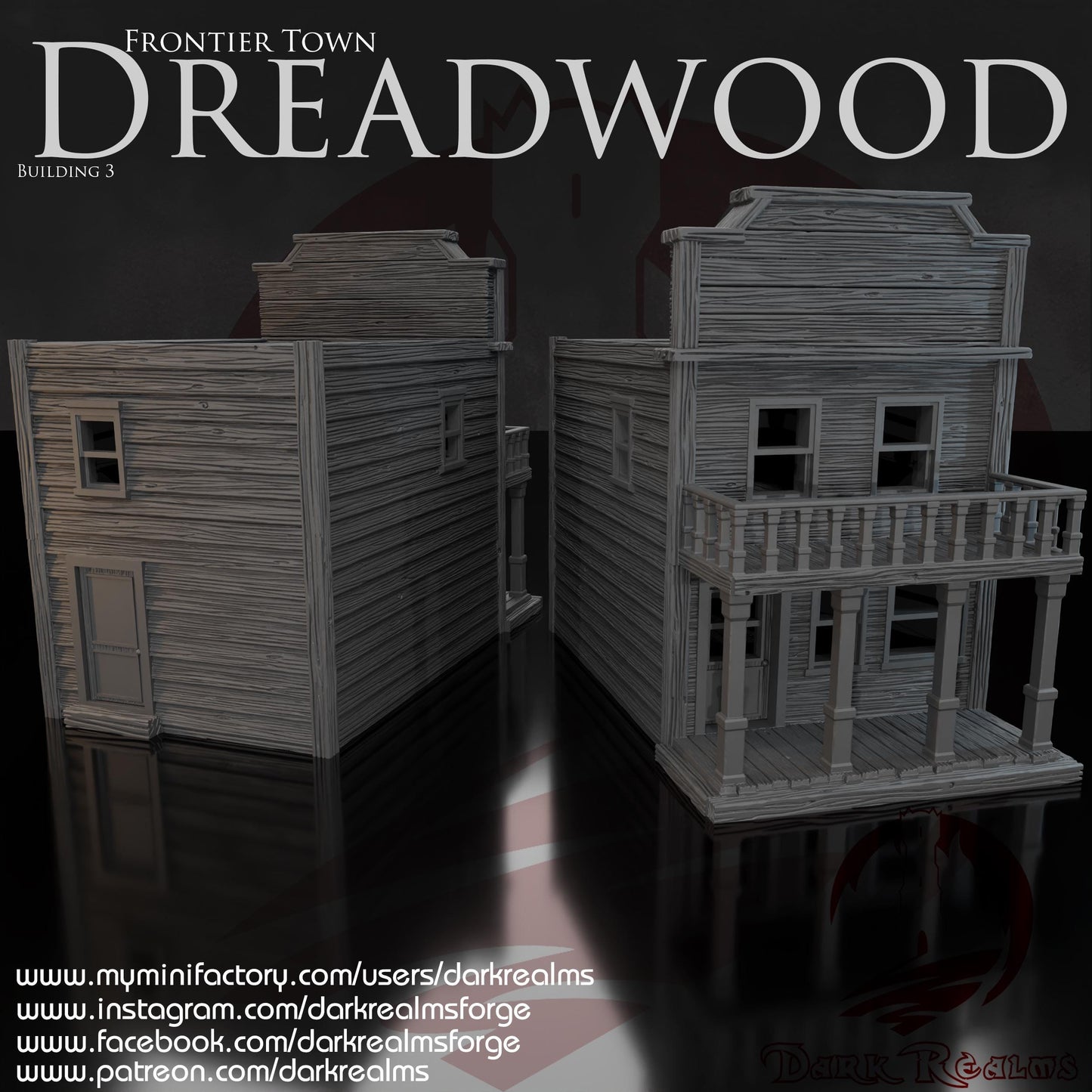 Casa Western (4)- Rol / Wargames / Western / Terreno / Diorama / El Señor de los Anillos / Dragones y Mazmorras / Pathfinder