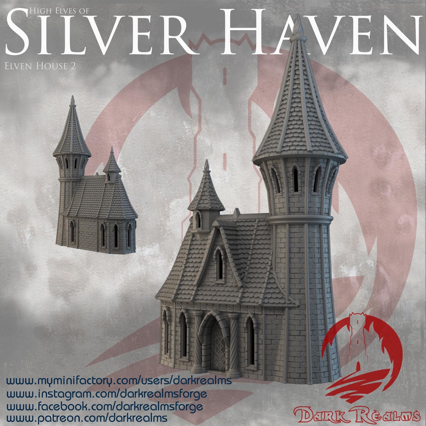 Casa Elfo (2) - Rol / Wargame / Fantasía / Terreno / Paisaje / Ruinas / El Señor de los Anillos / Dragones y Mazmorras / Pathfinder