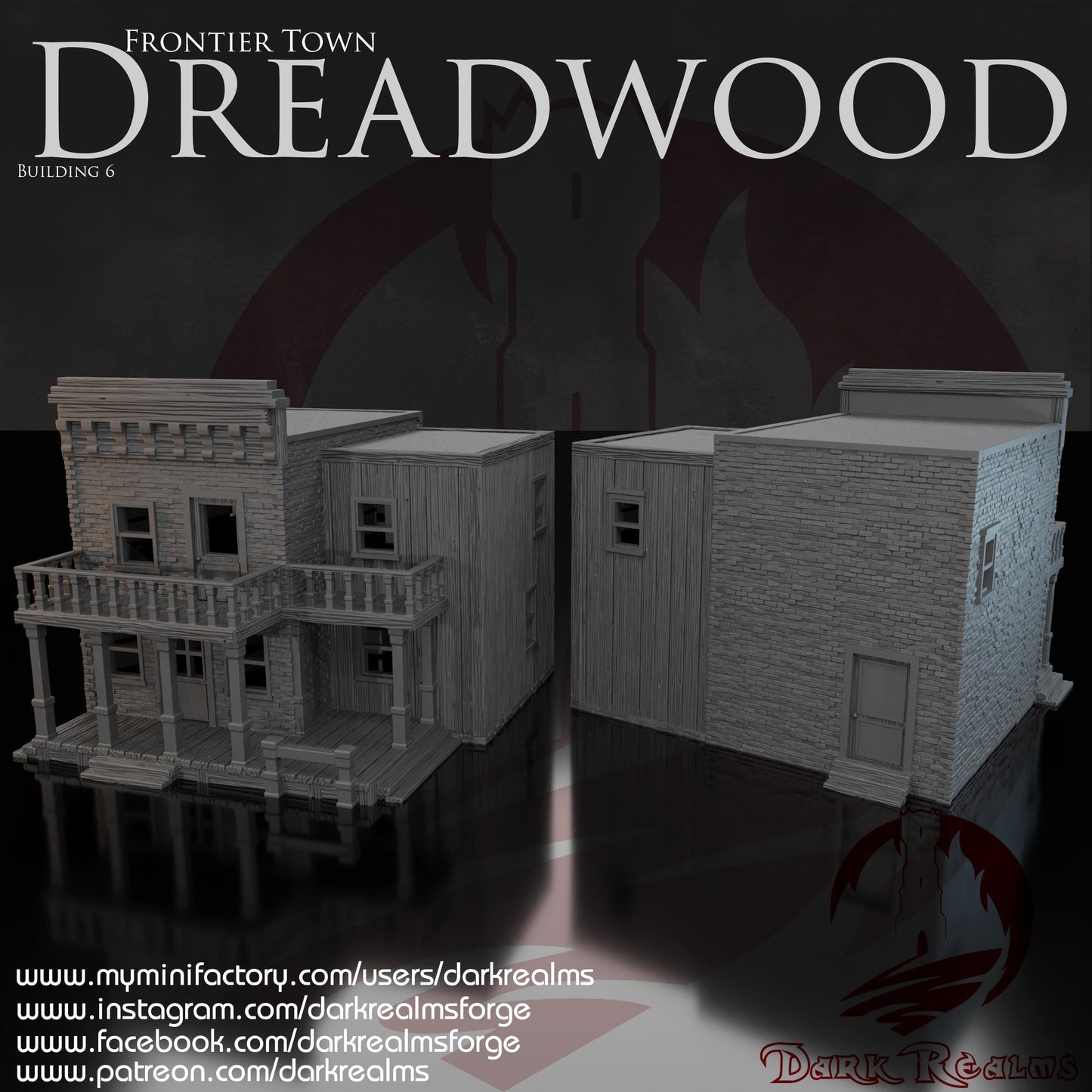 Casa Western (6)- Rol / Wargames / Western / Terreno / Diorama / El Señor de los Anillos / Dragones y Mazmorras / Pathfinder