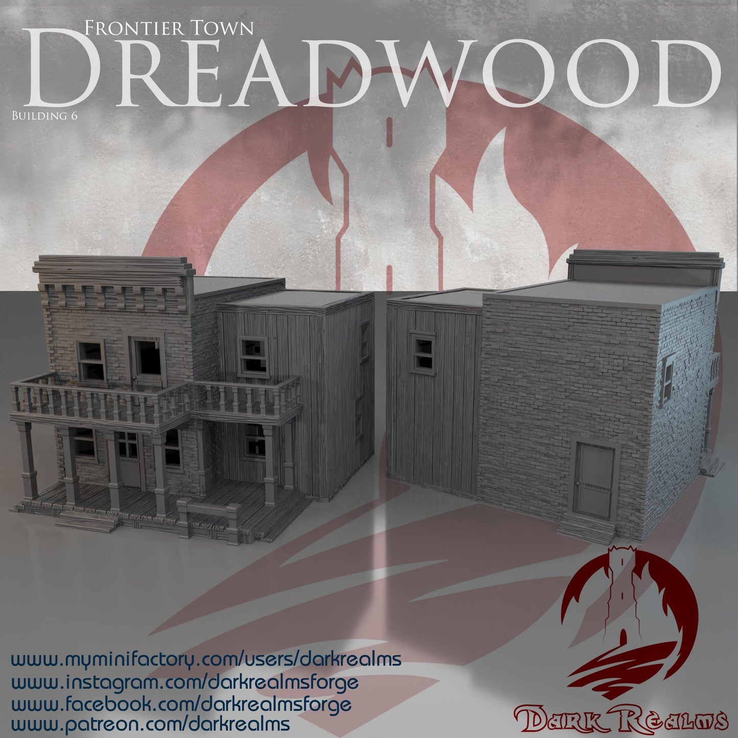 Casa Western (6)- Rol / Wargames / Western / Terreno / Diorama / El Señor de los Anillos / Dragones y Mazmorras / Pathfinder