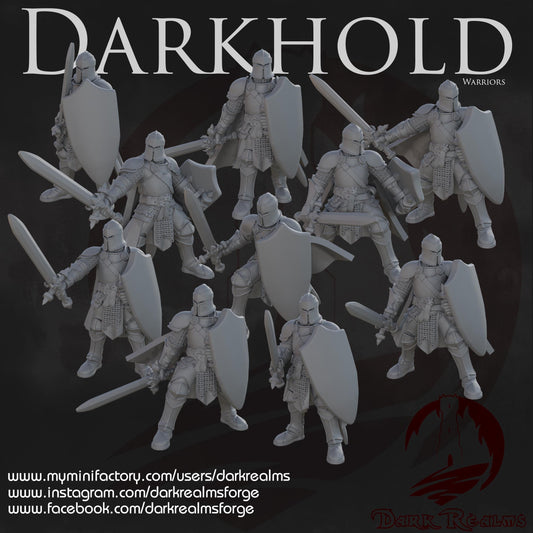 Banda de Guardias - Impreso en 3D / Fantasía / El Señor de los Anillos / Dragones y Mazmorras / Pathfinder / DND / Miniatura