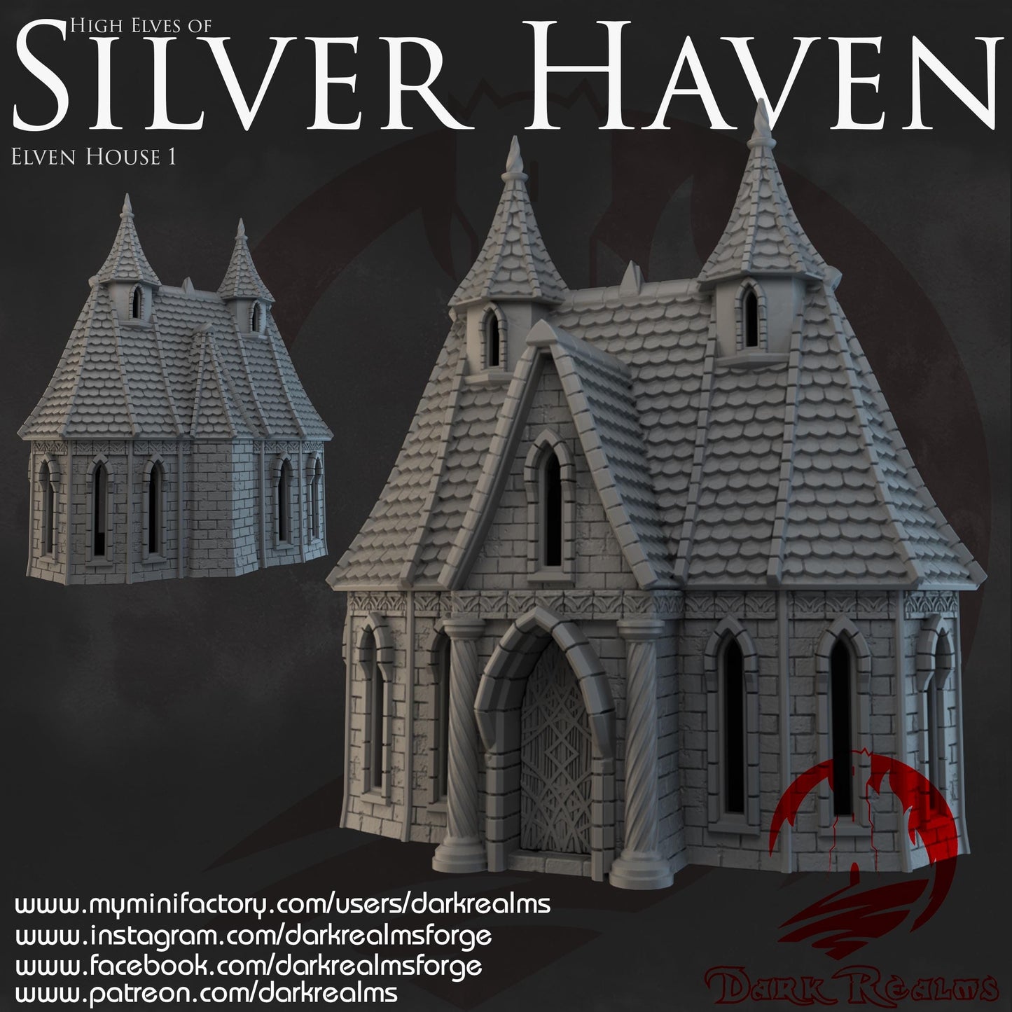 Casa Elfo (1) - Rol / Wargame / Fantasía / Terreno / Paisaje / Ruinas / El Señor de los Anillos / Dragones y Mazmorras / Pathfinder