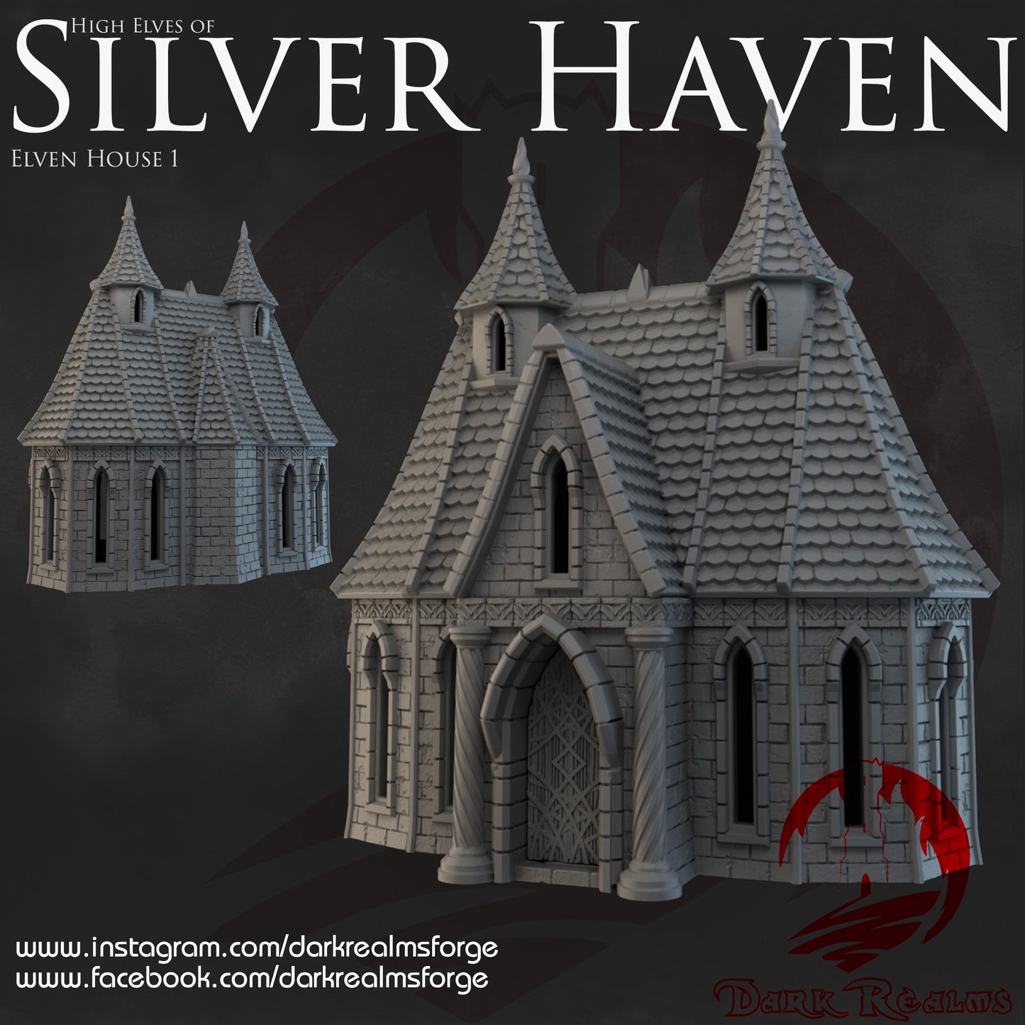 Casa Elfo (1) - Rol / Wargame / Fantasía / Terreno / Paisaje / Ruinas / El Señor de los Anillos / Dragones y Mazmorras / Pathfinder
