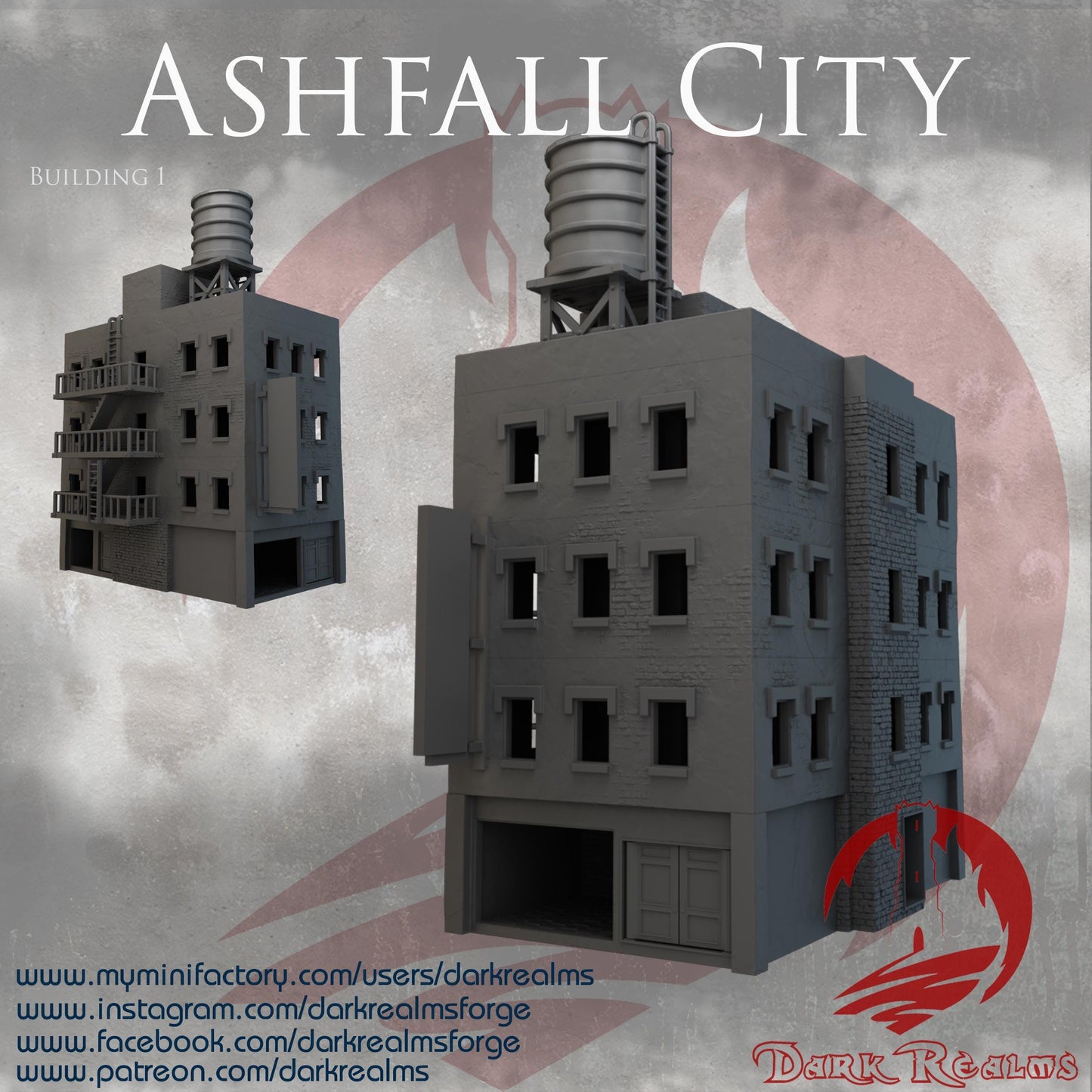 Edificio Bloque Pisos (1) - Rol / Wargames / Marvel Crisis protocol / Spectre Miniatures / Diorama / Zombicide / Maqueta / Miniaturas