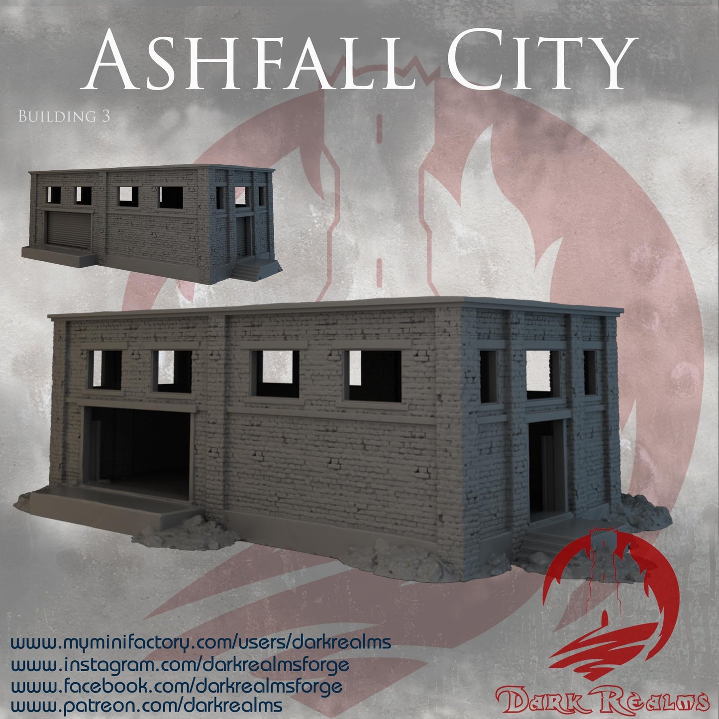 Edificio Bloque Pisos (3) - Rol / Wargames / Marvel Crisis protocol / Spectre Miniatures / Diorama / Zombicide / Maqueta / Miniaturas