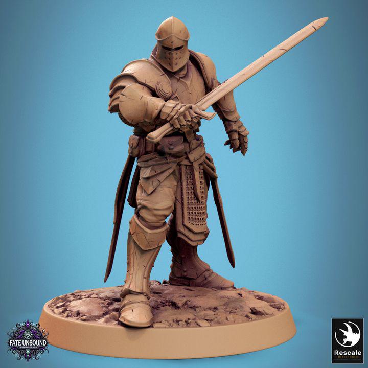 Pack Knight of Valor - 3D / Fantasía / El Señor de los Anillos / Dragones y Mazmorras / Pathfinder / DND / Miniatura