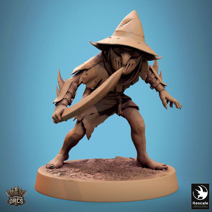 Pack Brutal Goblin Masked - Impreso en 3D / Fantasía / El Señor de los Anillos / Dragones y Mazmorras / Pathfinder / DND / Miniatura