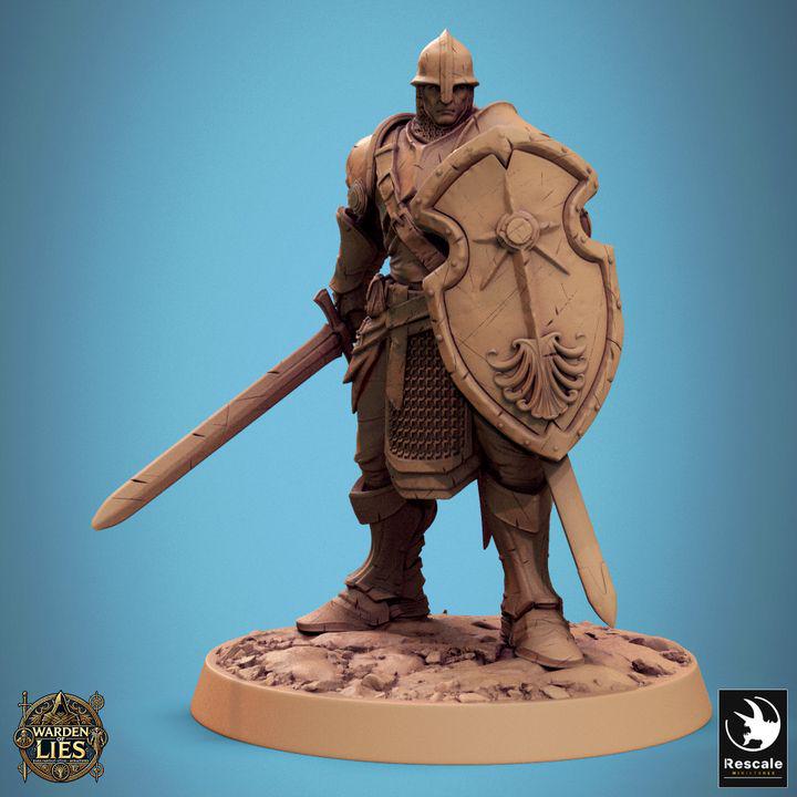 Pack Knight of Valor - 3D / Fantasía / El Señor de los Anillos / Dragones y Mazmorras / Pathfinder / DND / Miniatura
