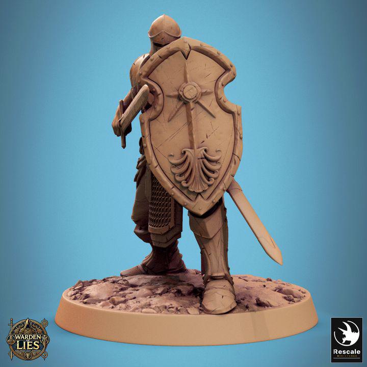 Pack Knight of Valor - 3D / Fantasía / El Señor de los Anillos / Dragones y Mazmorras / Pathfinder / DND / Miniatura