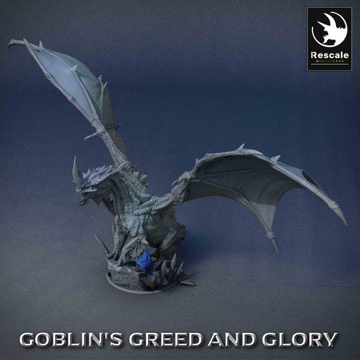 Dragón Verde Legendario - Impreso en 3D / Fantasía / El Señor de los Anillos / Dragones y Mazmorras / Pathfinder / DND / Miniatura