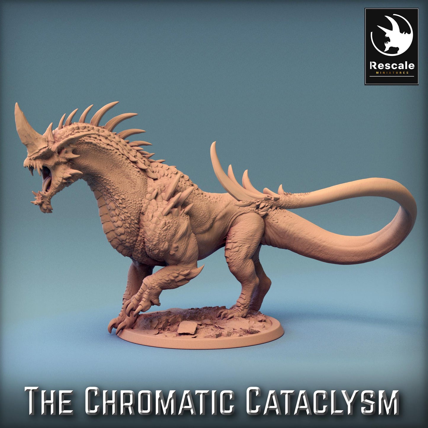 Draco Guardián Azúl - Rescale / Dragón / ESDLA / LOTR / El Señor de los Anillos / Dragones y Mazmorras / Pathfinder / D&D / Juego de mesa