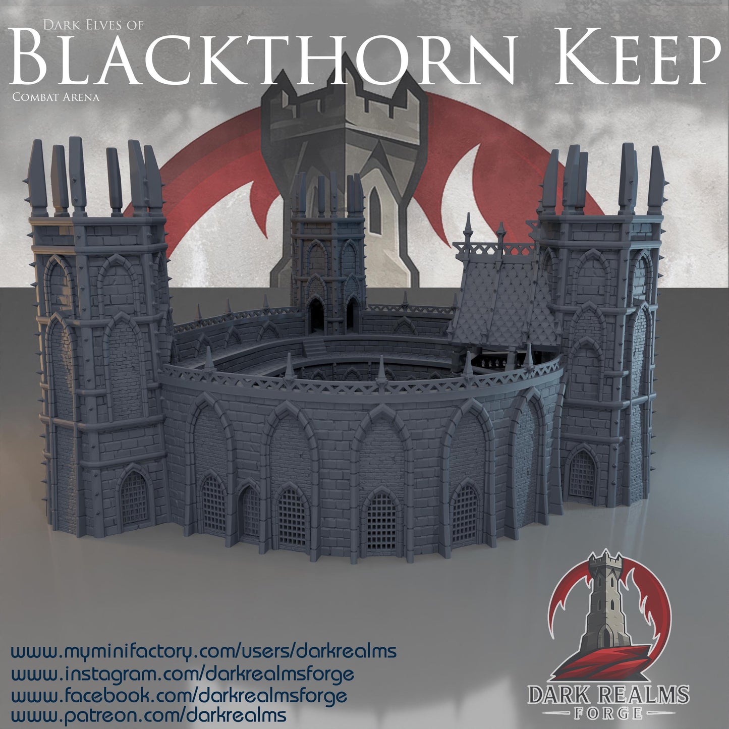 Blackthorn Keep - Combat Arena - Rol / Wargame / Terreno / Paisaje / Ruinas / El Señor de los Anillos / Dragones y Mazmorras / Pathfinder