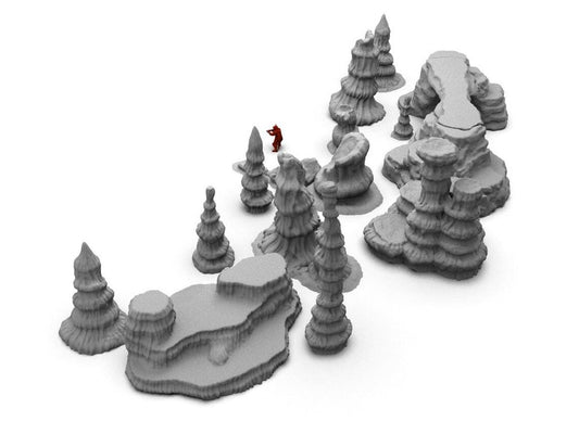 Conjunto de Rocas Geonosis compatible con Star Wars Legión / Shatterpoint / Imperial Assault Imperial Terrain