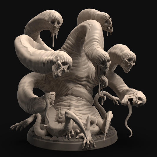 Falsa Hidra Adulta - Impreso en 3D / Fantasía / El Señor de los Anillos / Dragones y Mazmorras / Pathfinder / DND / Miniatura / Rol