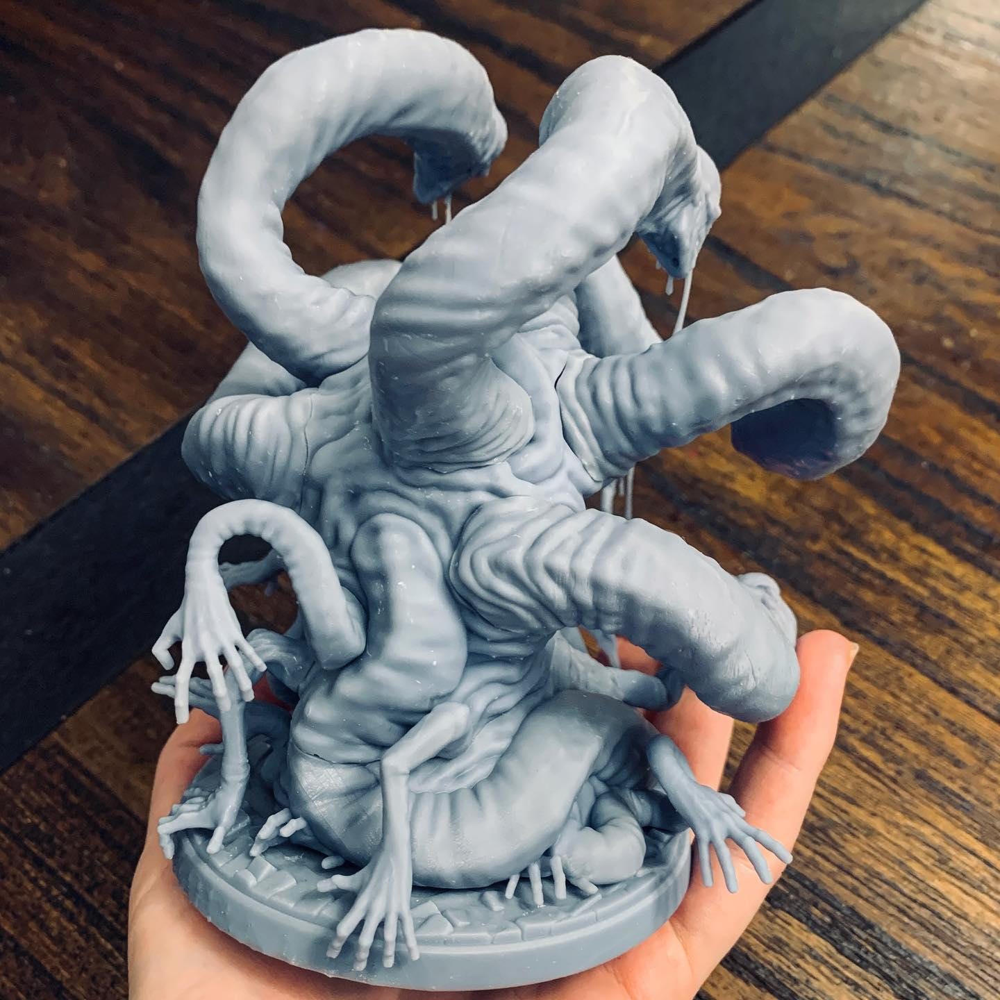 Falsa Hidra Adulta - Impreso en 3D / Fantasía / El Señor de los Anillos / Dragones y Mazmorras / Pathfinder / DND / Miniatura / Rol