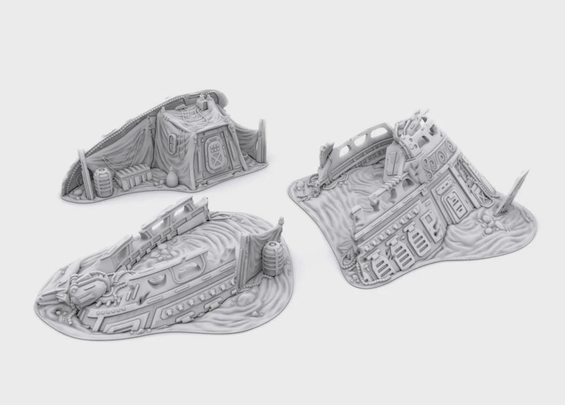 Esquife Derribado compatible con Star Wars Legión / Shatterpoint / Imperial Assault / Imperial Terrain