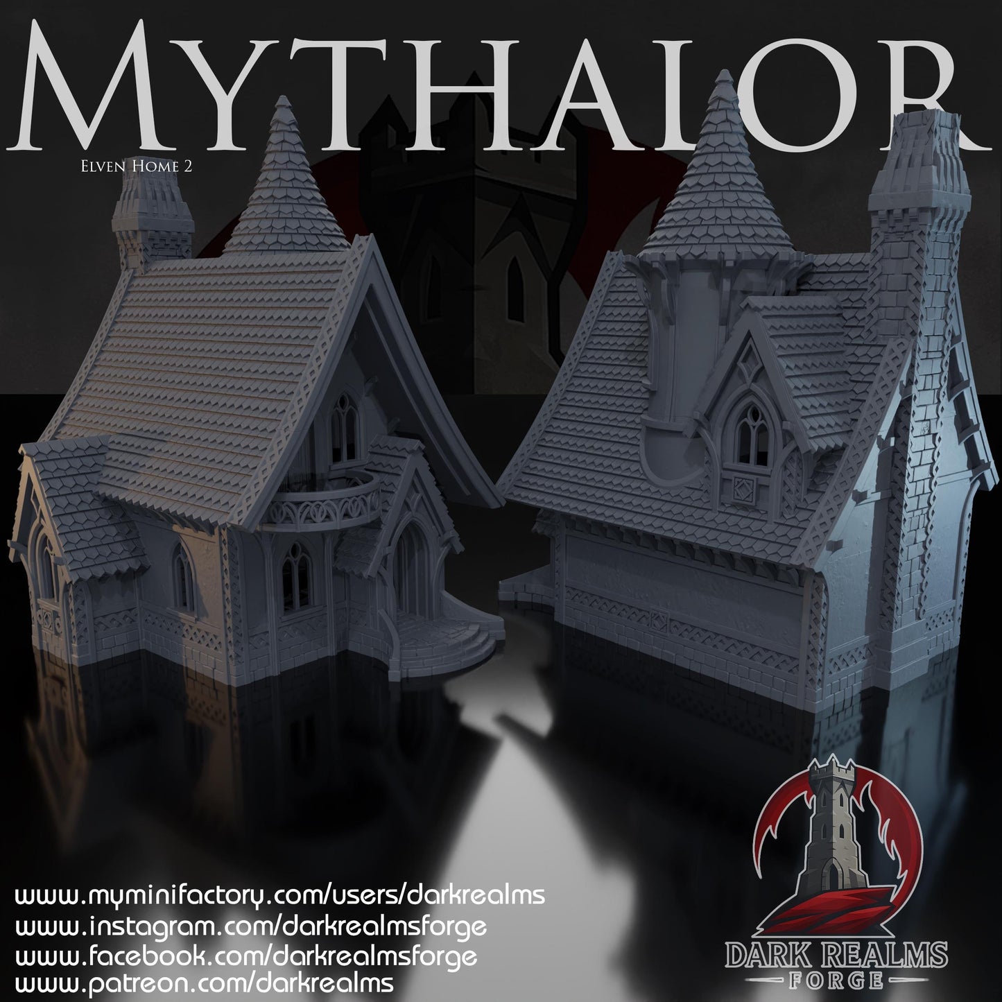 Dark Realms - Mythalor - Elven Home 2 - Fantasía / Terreno / Paisaje / dnd / LOTR / ESDLA / Warhammer / D&D / Pathfinder