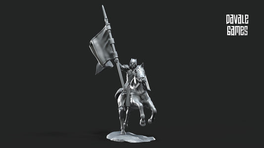 Caballero Abanderado Gondor - Tierra Media / LOTR / El Señor de los Anillos / Dragones y Mazmorras / Pathfinder / DND / Miniatura