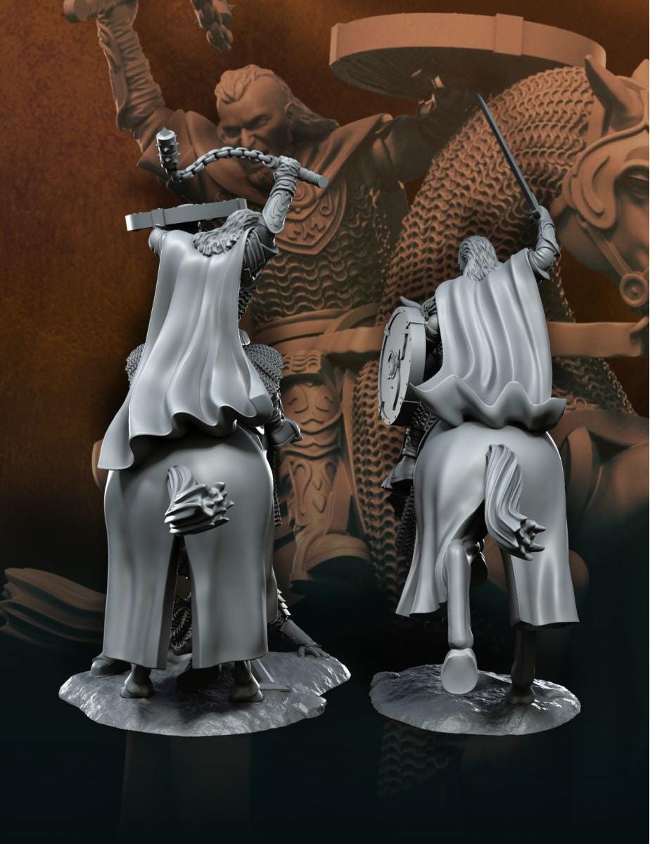 Caballeros Rohirrim - Rohan / Tierra Media / LOTR / El Señor de los Anillos / Dragones y Mazmorras / Pathfinder / DND / Miniatura