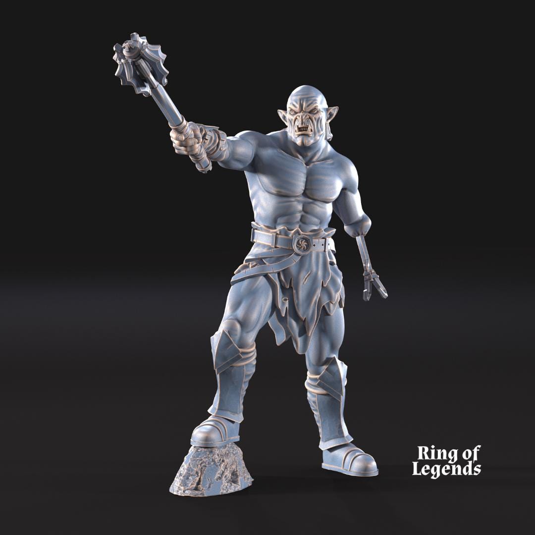 The White Orc - Tierra Media / LOTR / El Señor de los Anillos / Dragones y Mazmorras / Pathfinder / DND / Miniatura