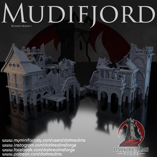 Mudifjord Ruina - Casa 1 - Wargame / Fantasía / Terreno / Paisaje / Ruinas / El Señor de los Anillos / Dragones y Mazmorras / Pathfinder