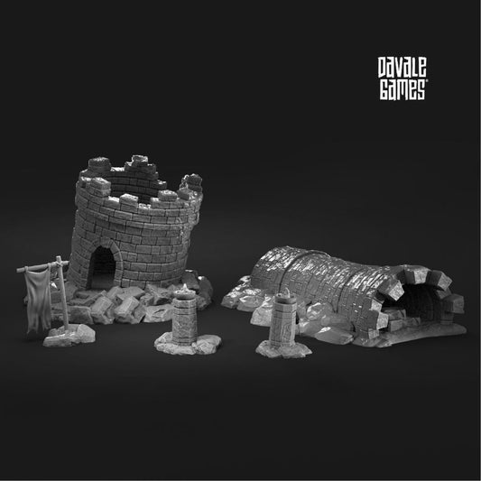 Viejas Torres caídas (set completo) - Mordor / Tierra Media / esdla / El Señor de los Anillos / Dragones y Mazmorras / DND / Ring of Legends