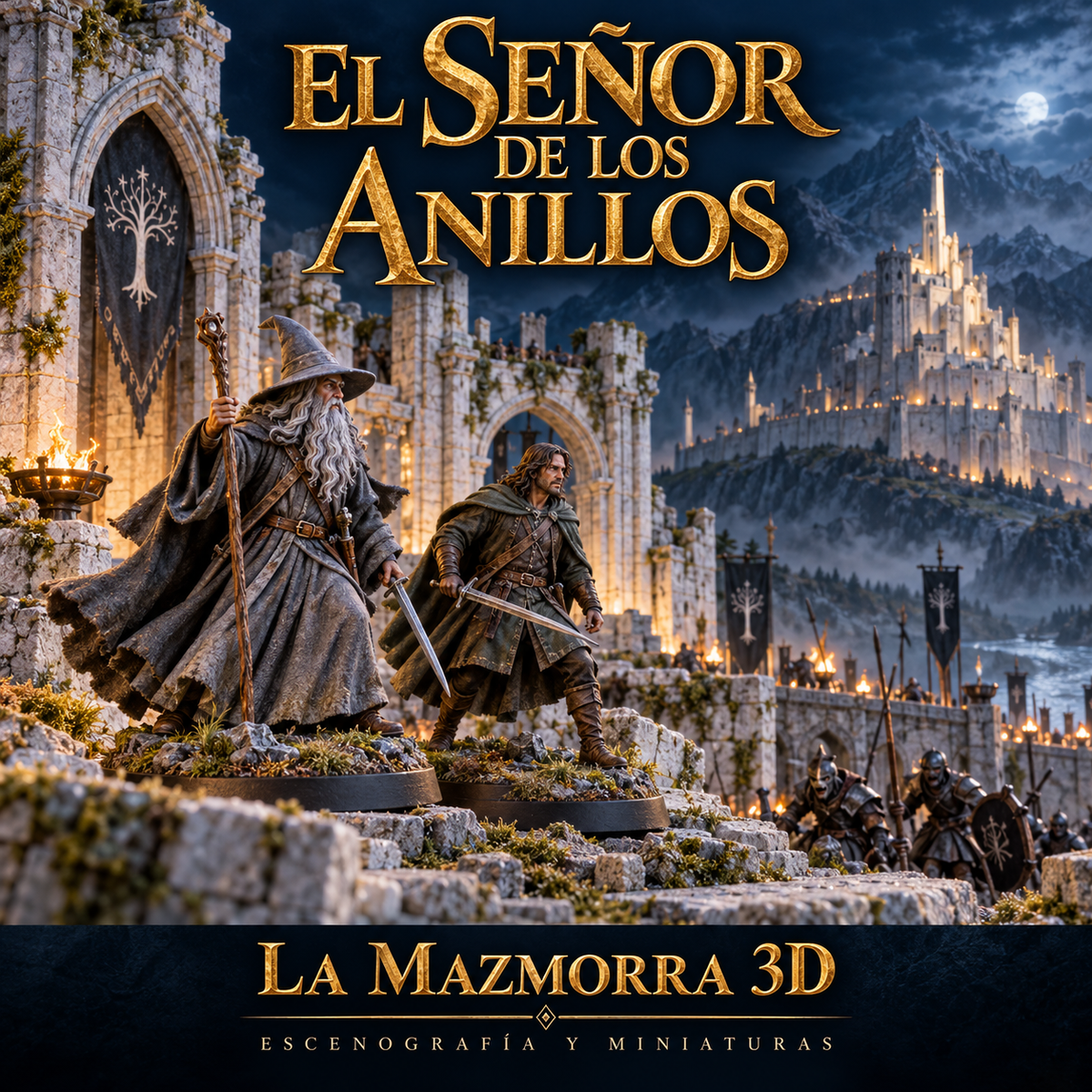 El Señor de los Anillos — Escenografía y miniaturas de La Mazmorra 3D