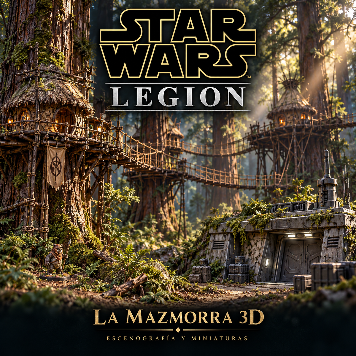 Star Wars: Legión — Escenografía y miniaturas de La Mazmorra 3D