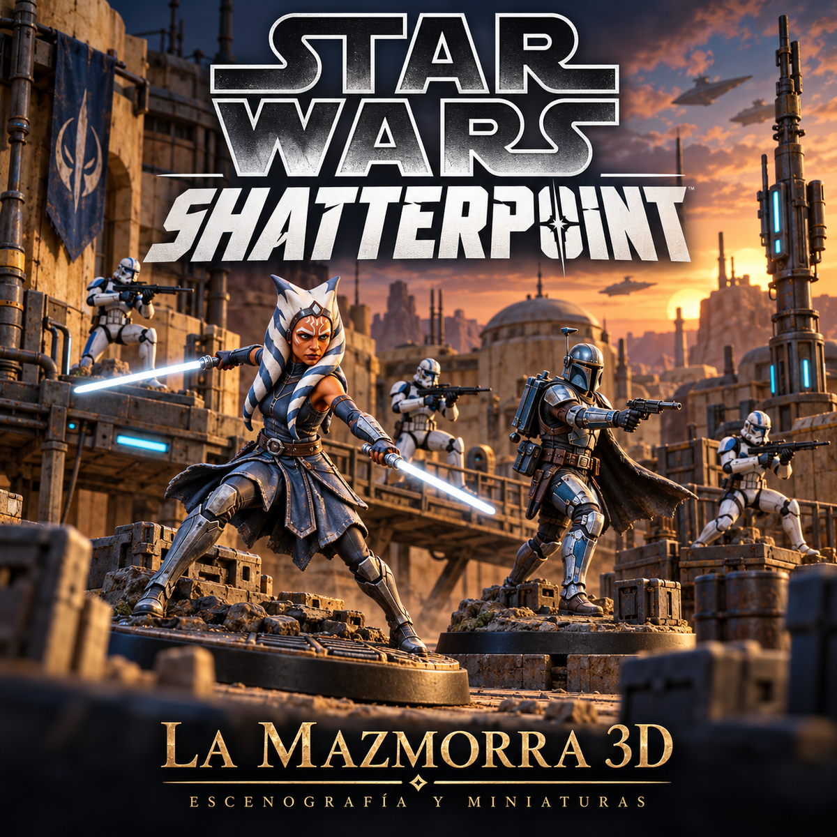 Star Wars: Shatterpoint — Escenografía y miniaturas de La Mazmorra 3D
