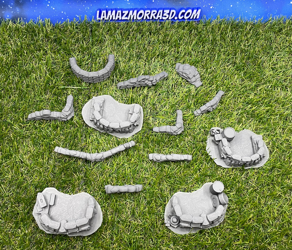 Set de Sacos Terreros - Wargames WW2 – Compatible con Bolt Action