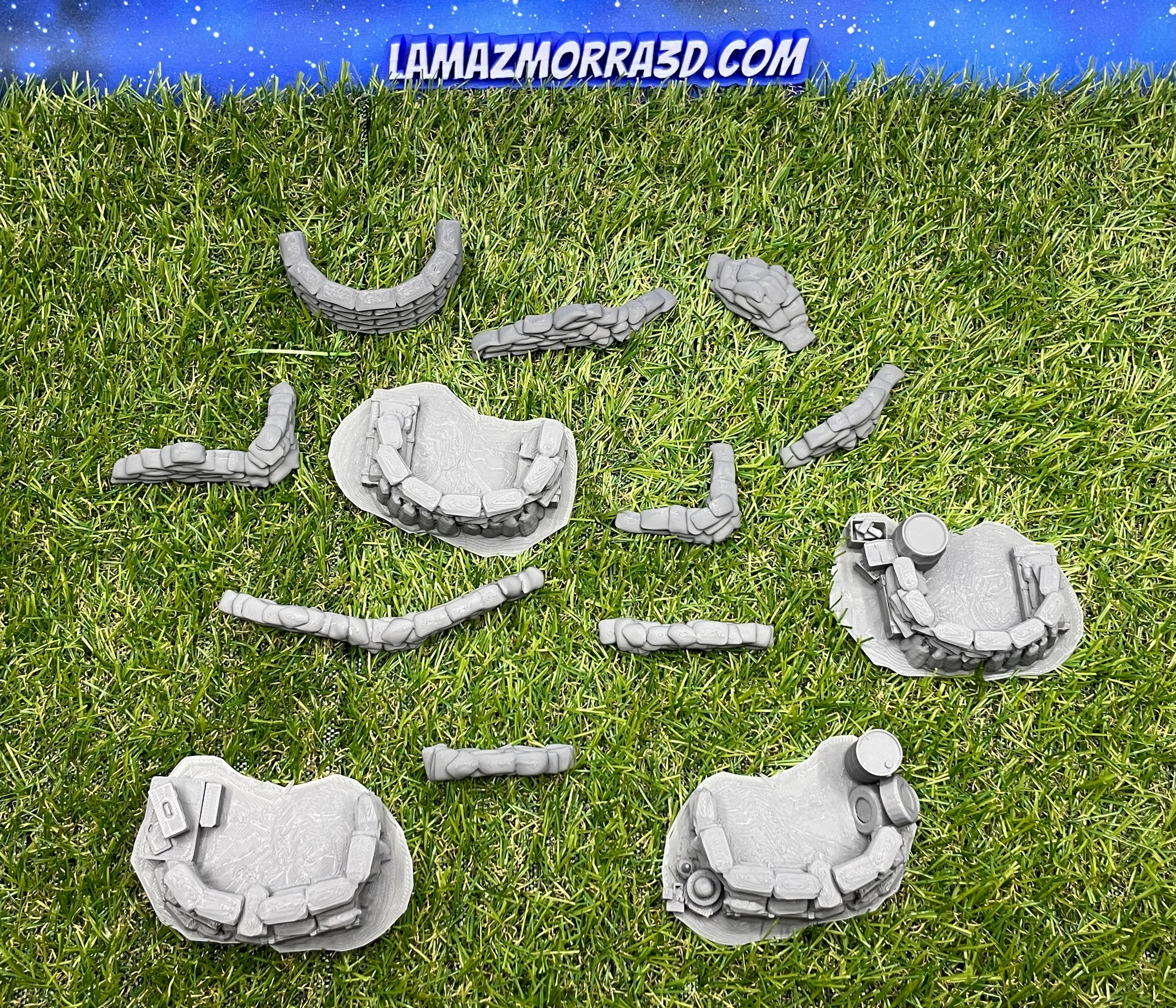 Set de Sacos Terreros - Wargames WW2 – Compatible con Bolt Action