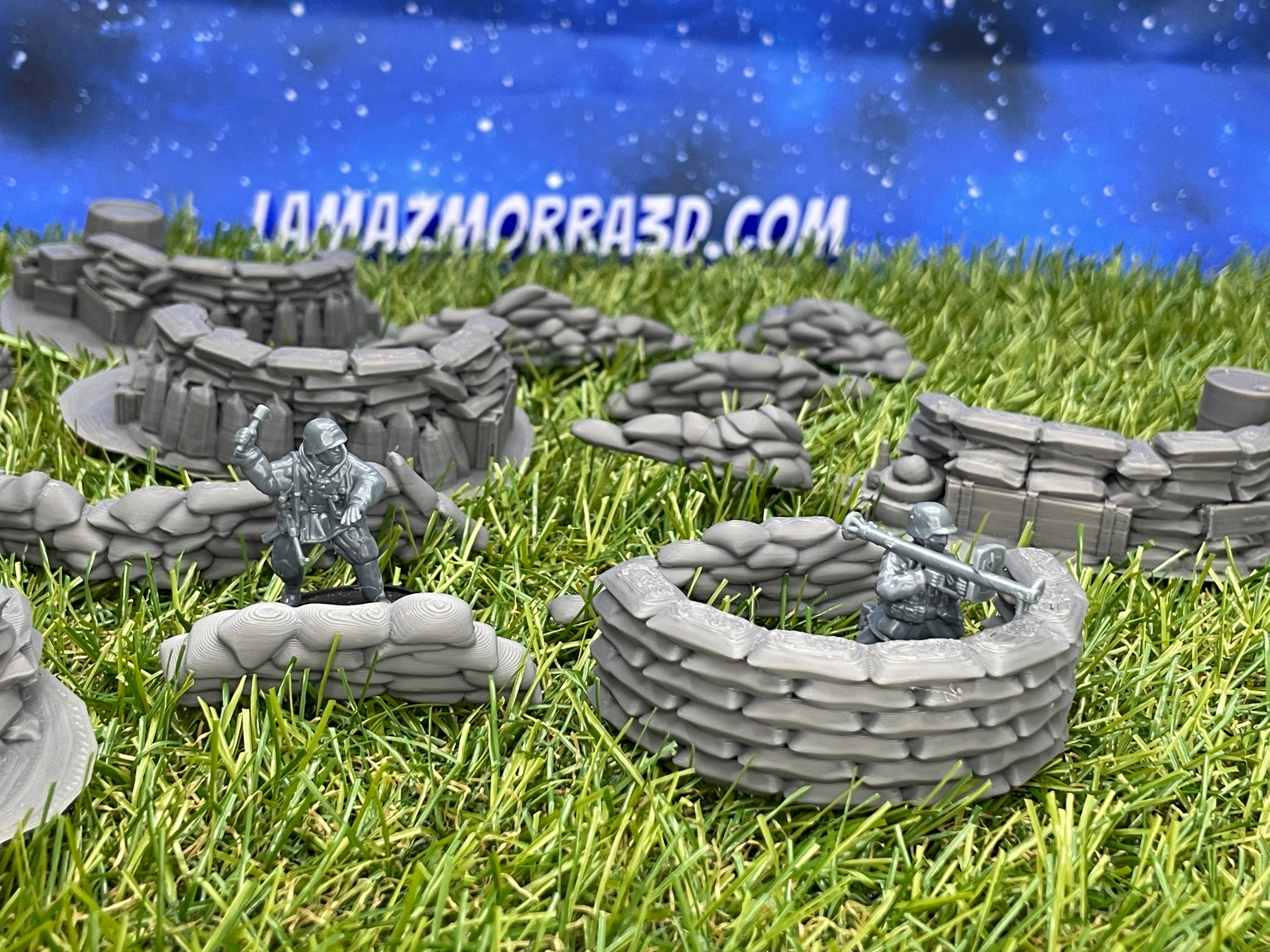 Set de Sacos Terreros - Wargames WW2 – Compatible con Bolt Action