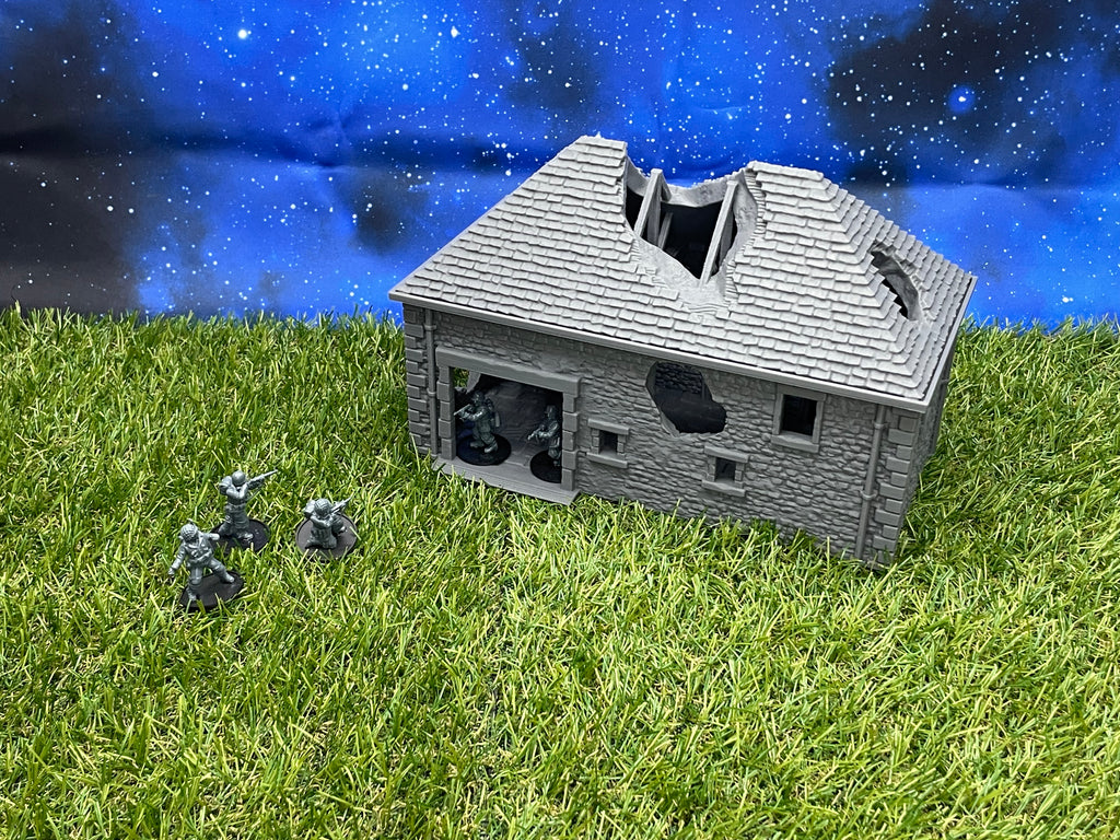 Granero bombardeado Operación Overlord 1944 – Compatible con Bolt Action