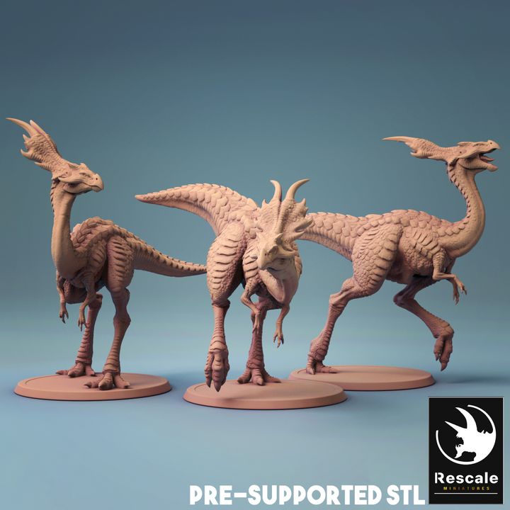 Austroceratops Band - Resin miniatures pack, 32mm