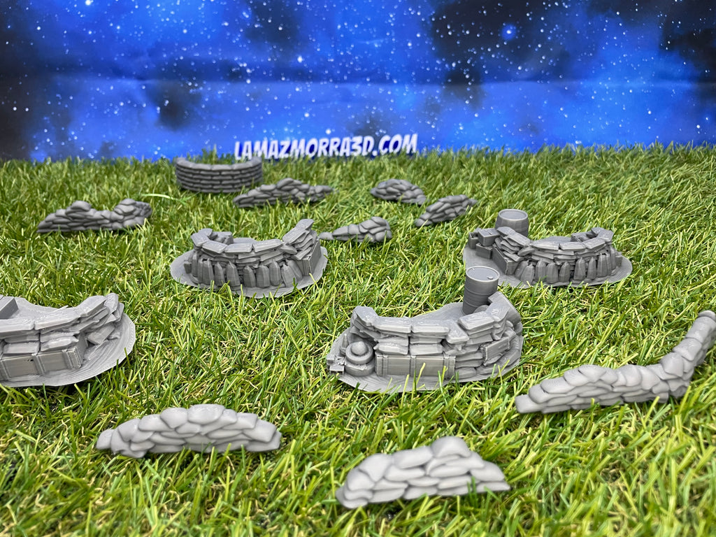 Set de Sacos Terreros - Wargames WW2 – Compatible con Bolt Action