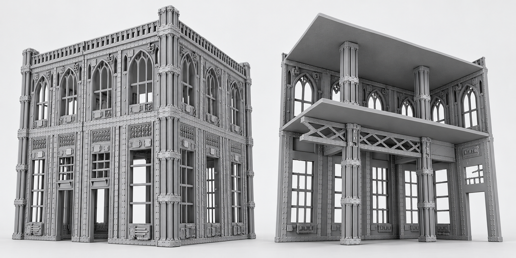 Ciudad Imperial - Escenografía completa - compatible con WH40K