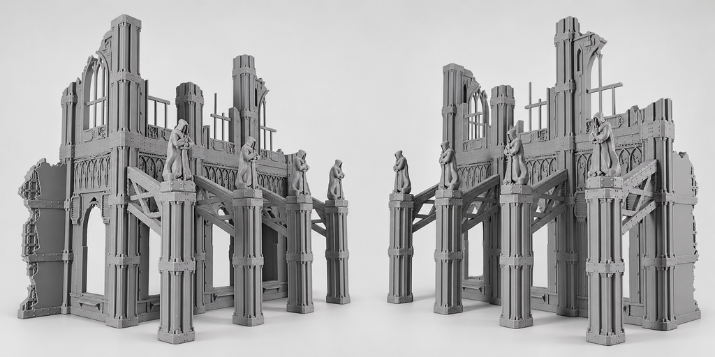 Ciudad Imperial - Escenografía completa - compatible con WH40K