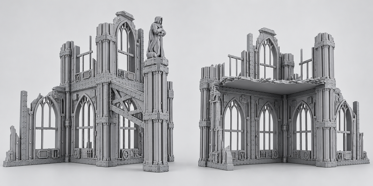 Ciudad Imperial - Escenografía completa - compatible con WH40K