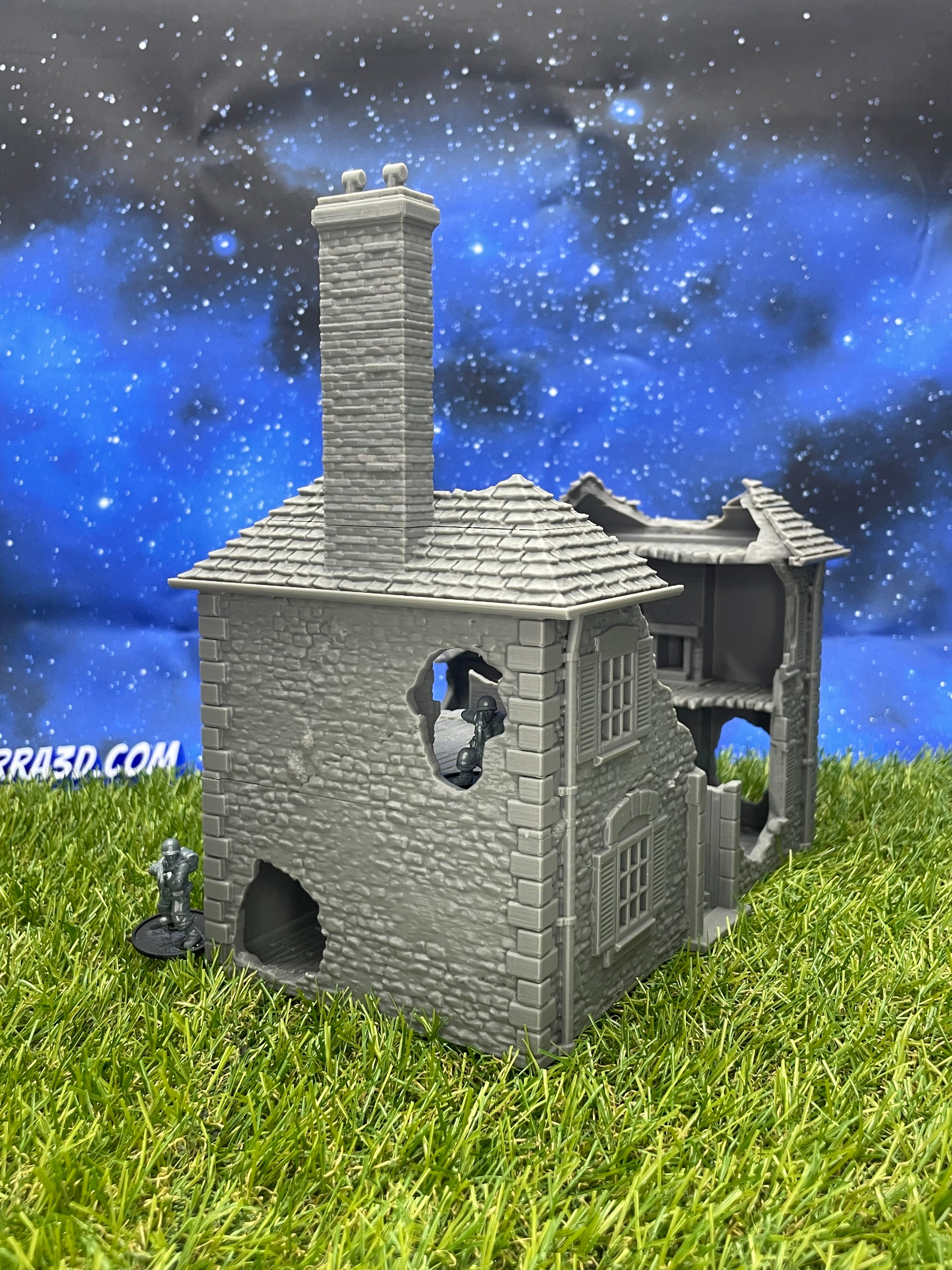 Cortijo destruído - Operación Overlord 1944 – Compatible con Bolt Action
