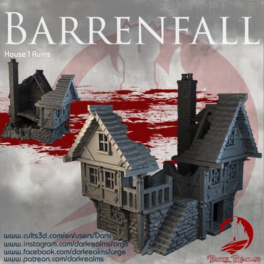 Casa en Ruinas 1 – Escenografía de fantasía en PLA