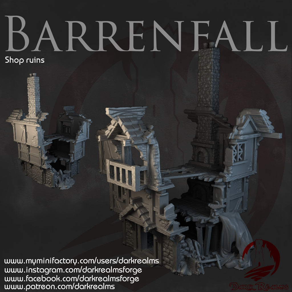 Tienda en Ruinas – Escenografía de fantasía en PLA