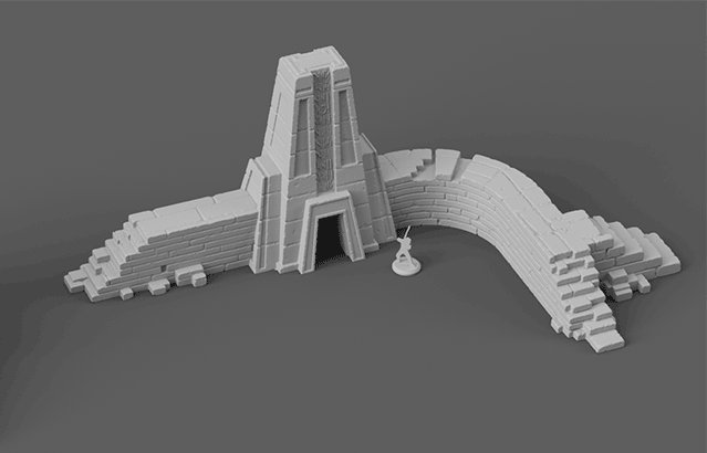 Templo con muros – Escenografía compatible con Star Wars: Legion y Shatterpoint