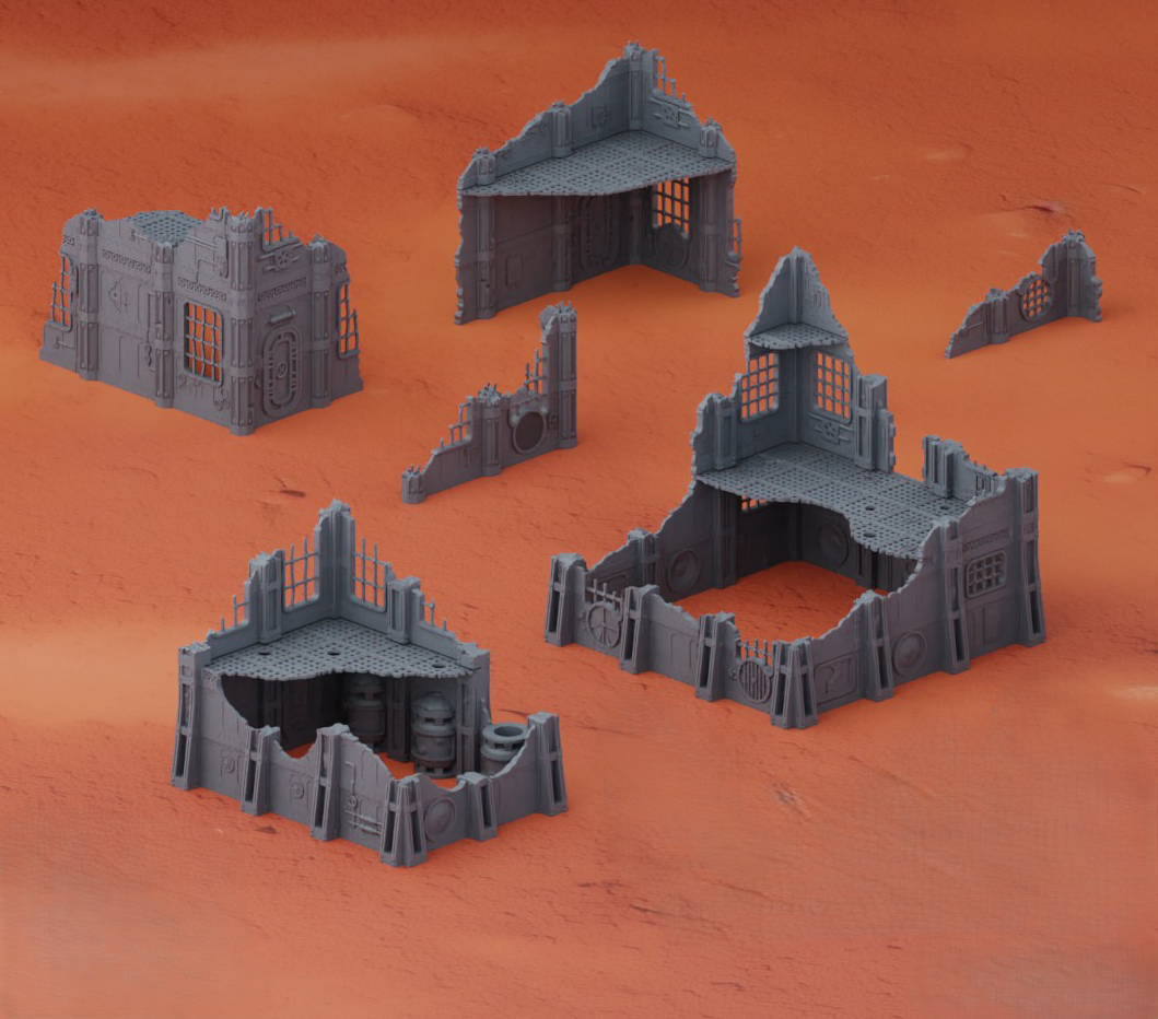 Escenografía "Ruinas Imperiales" compatible con Kill Team VOLKUS